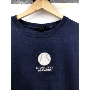 Milwaukee Brewers Short Sleeve Tee Shirt Men's Size Medium MLB Blue